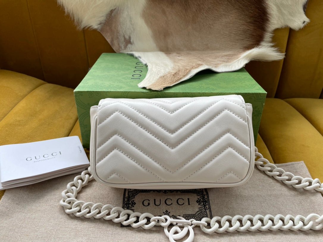 {Style No: KAYRTGJB} MARMONT MINI HANDBAG 16 IN WHITE CALFSKIN - Image 2
