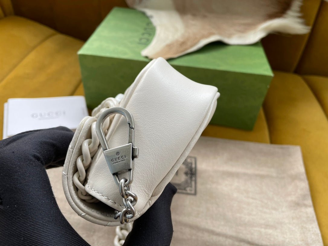 {Style No: KAYRTGJB} MARMONT MINI HANDBAG 16 IN WHITE CALFSKIN - Image 7