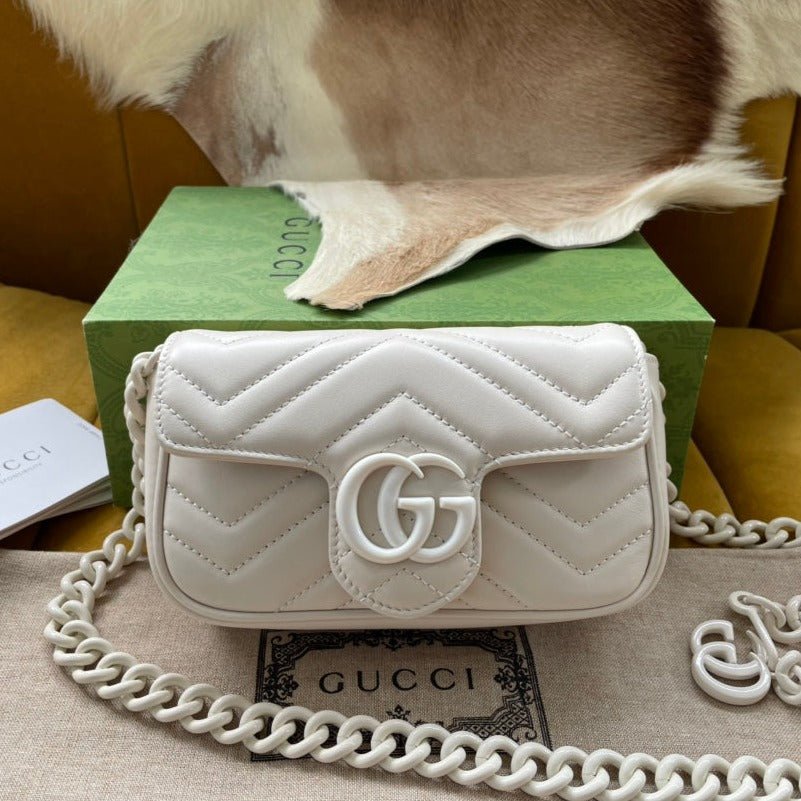 {Style No: KAYRTGJB} MARMONT MINI HANDBAG 16 IN WHITE CALFSKIN
