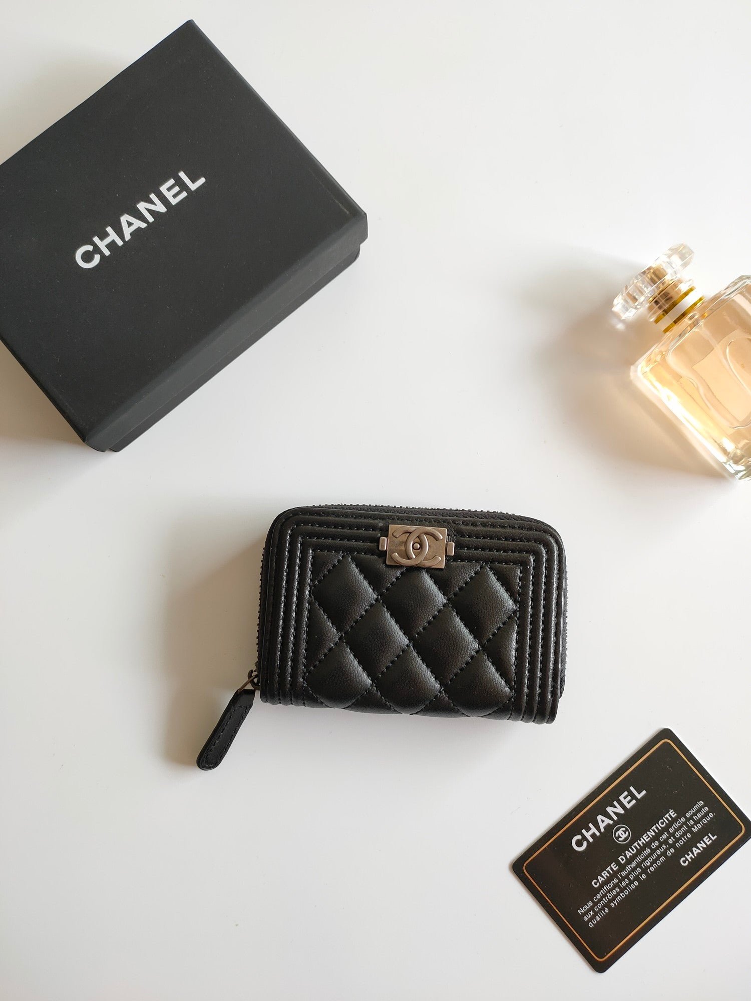 {Style No: 5FFZRJHV} CC BOY ZIP COIN PURSE 11.5 BLACK CALFSKIN ICON - Image 2
