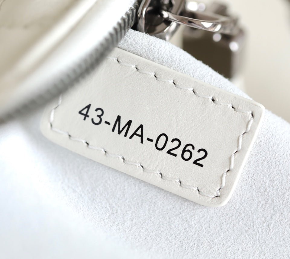 {Style No: X17Q15KG} MINI CARO BAG 25 IN WHITE LAMBSKIN - Image 9