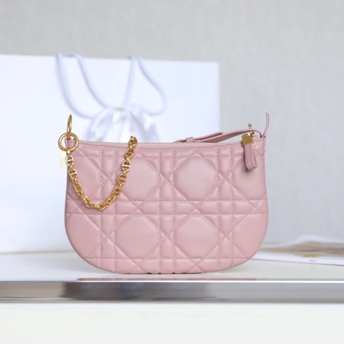 {Style No: U2W7YZFU} MINI CARO BAG 25 IN LIGHT PINK LAMBSKIN