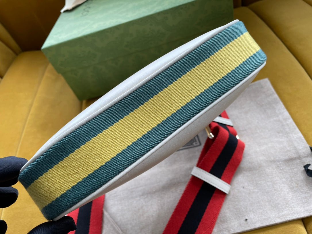 {Style No: CJUY7QZA} GG ATTACHE 23 SMALL SHOULDER BAG WHITE CALFSKIN - Image 8