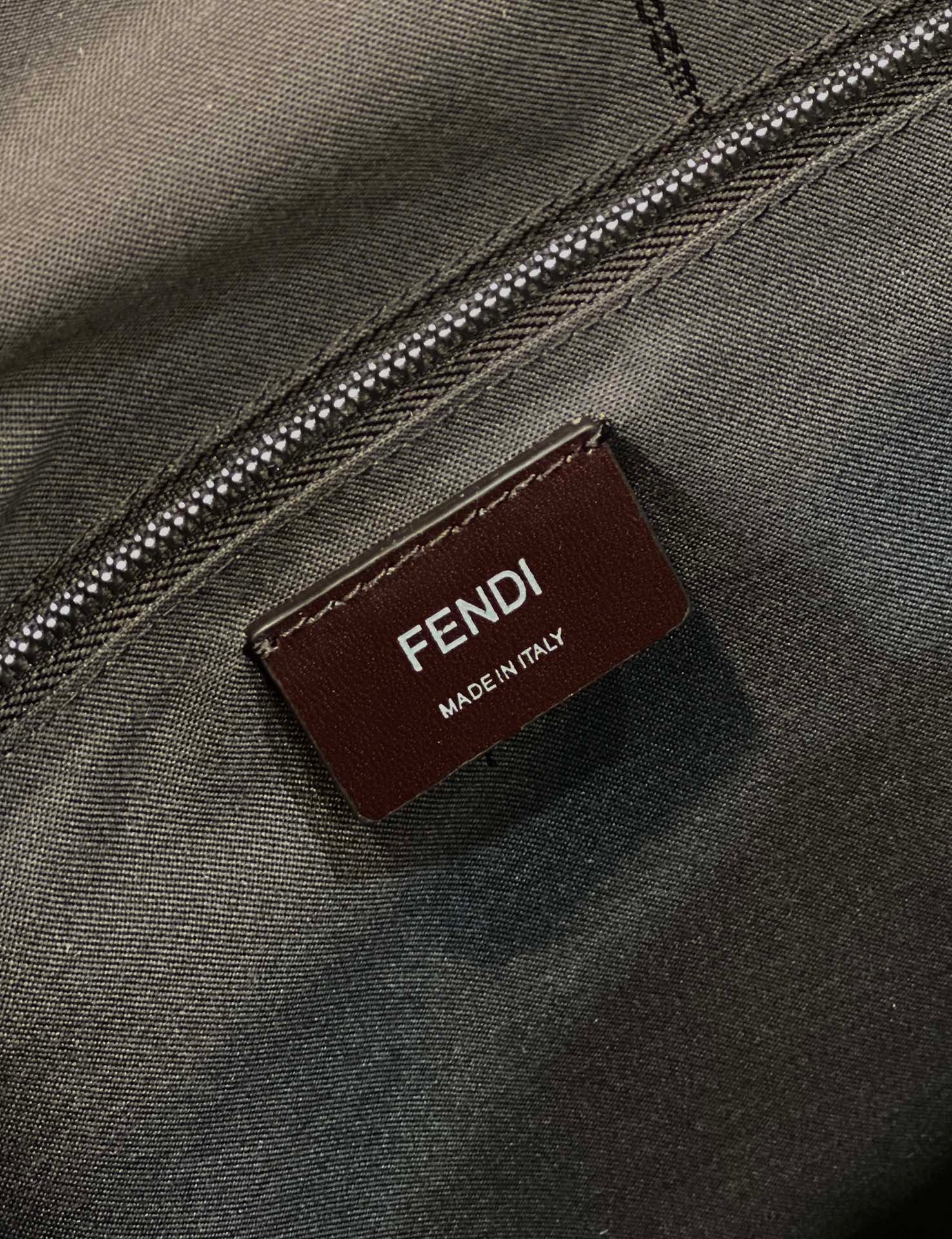 {Style No: 3ADP6NMM} FENDI STRIKE LARGE 46 FF MOCHA BROWN JACQUARD FABRIC BACKPACK - Image 5