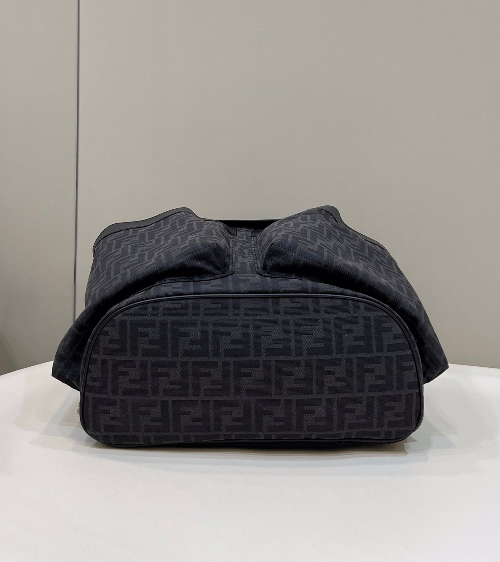 {Style No: 4NO2JYW4} FENDI STRIKE LARGE 46 FF BLACK JACQUARD FABRIC BACKPACK - Image 7