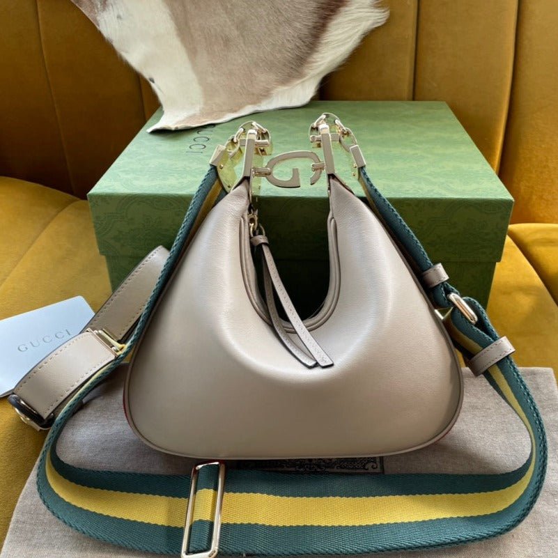 {Style No: YYEAR4P1} GG ATTACHE 23 SMALL SHOULDER BAG BEIGE CALFSKIN - Image 2
