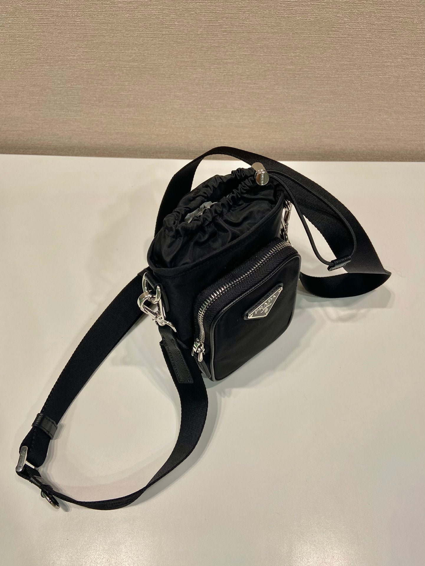 {Style No: LAUW6Q14} PHONE BAG 18 IN BLACK RE-NYLON - Image 8