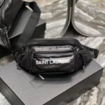 {Style No: 99O3FLEC} CROSSBODY BAG 24 IN BLACK POLISHED NYLON