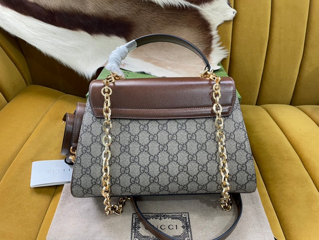 {Style No: 9A5THT3R} GG HORSEBIT 1955 SMALL 29 BAG BEIGE CANVAS AND LIGHT BROWN CALFSKIN - Image 2