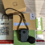 {Style No: CZ61XQDE} MINI BAG 17 IN BLACK CALFSKIN AND CANVAS