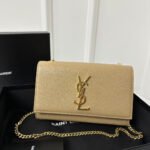 {Style No: GIC663TE} KATE 20 SMALL IN CALFSKIN BEIGE CREAM WITH GOLD LOGO