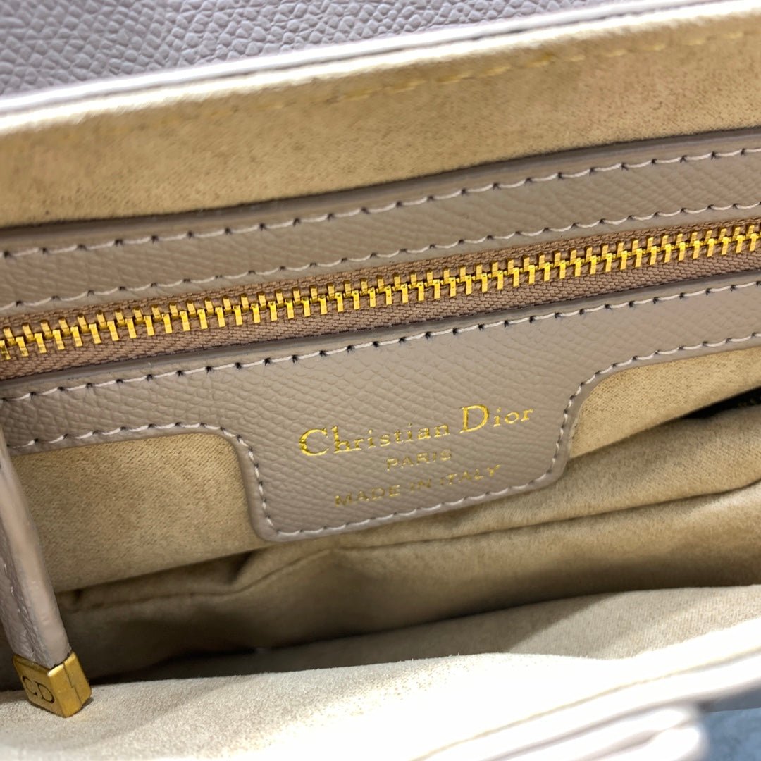 {Style No: BGGAFN4N} CD Saddle Bag Strap Warm Taupe Grained Brown Calfskin - Image 8