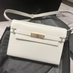 {Style No: QELGB3SW} MANHATTAN 29 TOP-HANDLE IN SMOOTH WHITE CALFSKIN