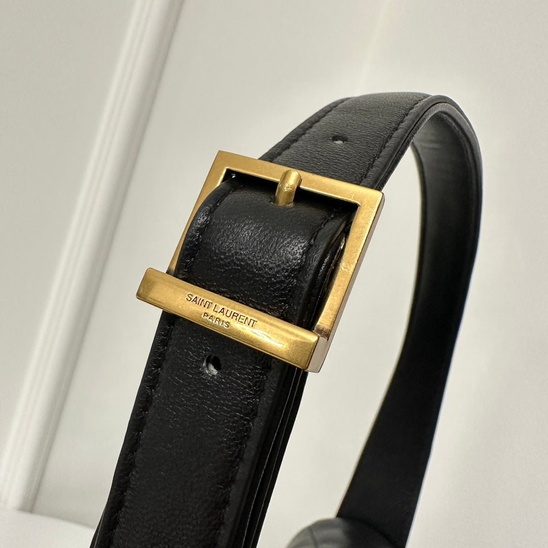 {Style No: P3YK4362} LE 5 À 7 HANDBAG 24 IN BLACK LAMBSKIN - Image 9