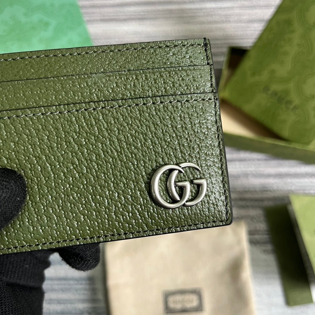 {Style No: KDLUDQP4} MARMONT CARD HOLDER 11 IN ARMY GREEN LAMBSKIN - Image 4