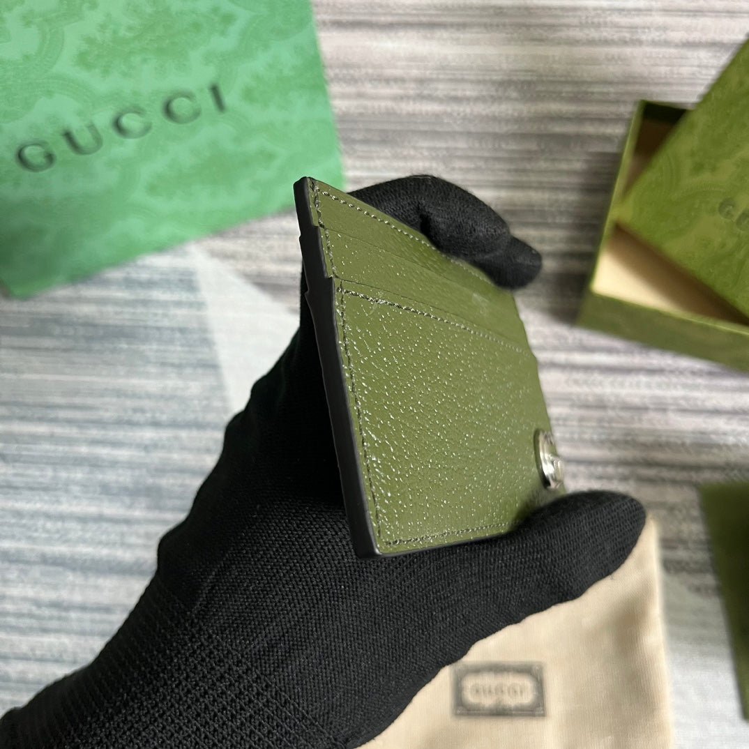 {Style No: KDLUDQP4} MARMONT CARD HOLDER 11 IN ARMY GREEN LAMBSKIN - Image 5