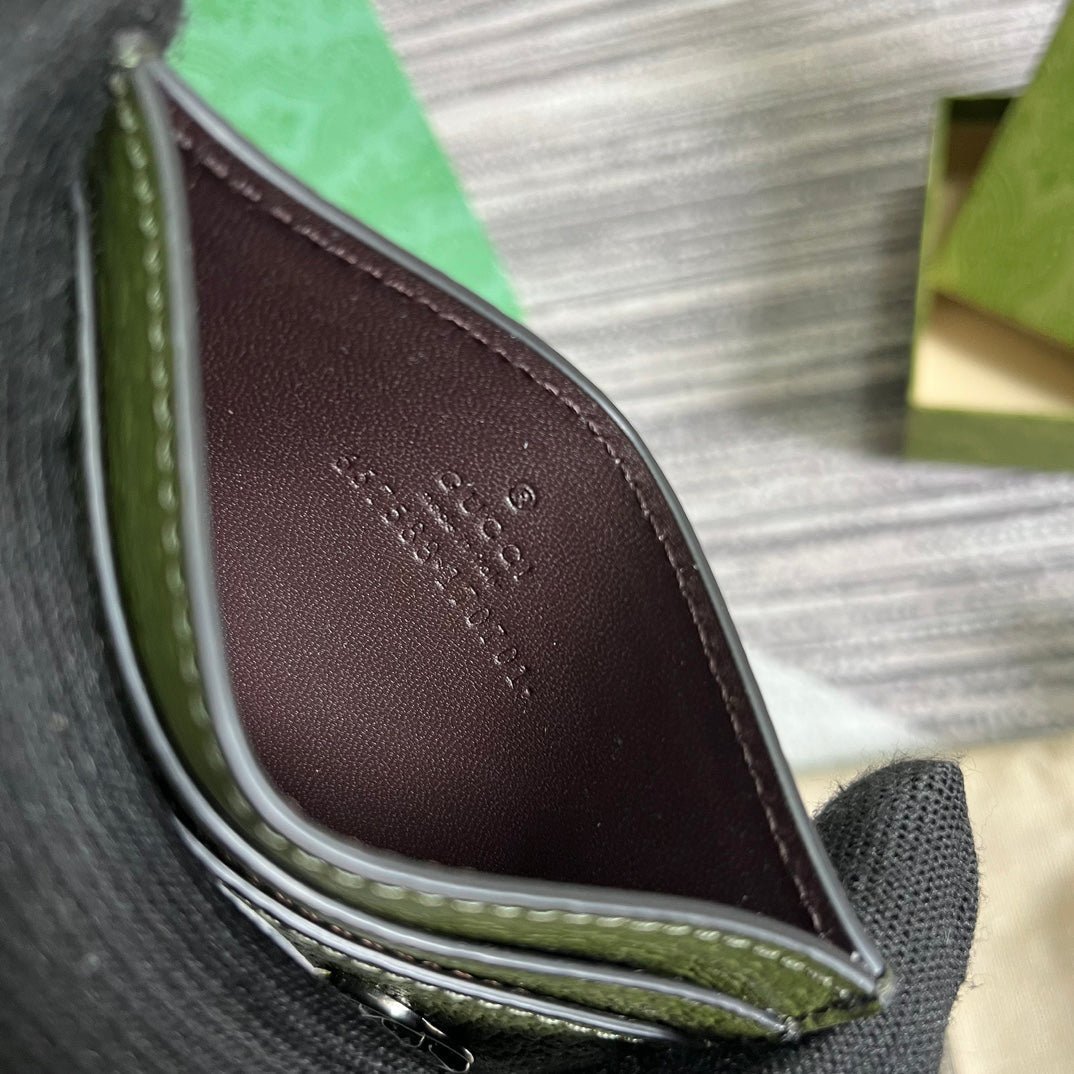 {Style No: KDLUDQP4} MARMONT CARD HOLDER 11 IN ARMY GREEN LAMBSKIN - Image 2