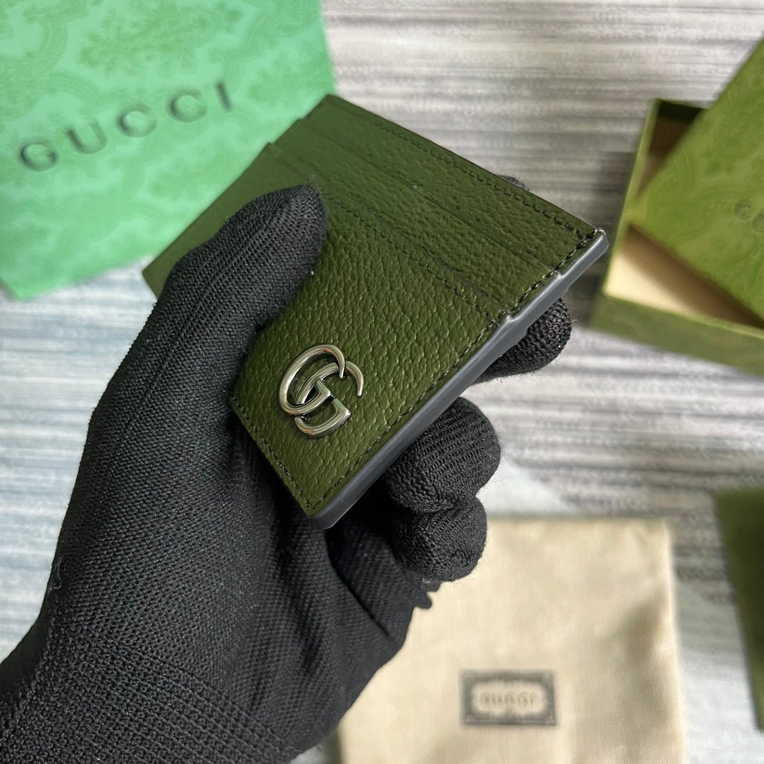 {Style No: KDLUDQP4} MARMONT CARD HOLDER 11 IN ARMY GREEN LAMBSKIN - Image 6