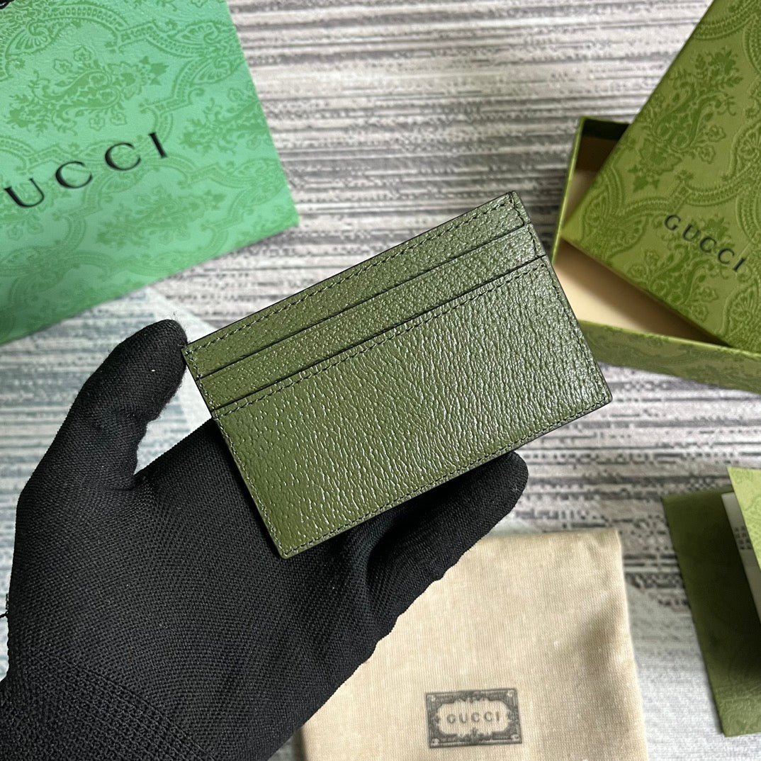 {Style No: KDLUDQP4} MARMONT CARD HOLDER 11 IN ARMY GREEN LAMBSKIN - Image 7