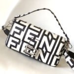 {Style No: FD9XHW7N} Fend Roma & Marc Jacobs 27 Bag Black White Leather Shw
