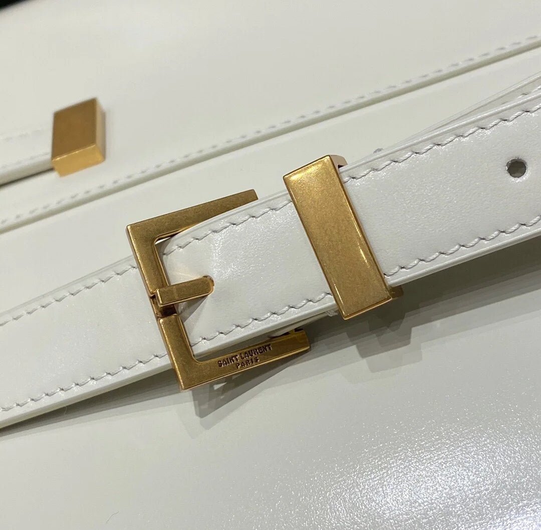 {Style No: QELGB3SW} MANHATTAN 29 TOP-HANDLE IN SMOOTH WHITE CALFSKIN - Image 7