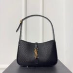 {Style No: ELIFJLLS} LE 5 À 7 HANDBAG 24 IN SNAKE PATTERN BLACK CALFSKIN