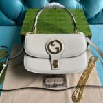 {Style No: V5EO42SL} BLONDIE 23 TOP-HANDLE BAG WHITE CALFSKIN