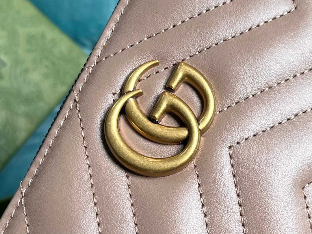 {Style No: DHAHKS7Y} GG MARMONT MINI 22 HANDBAG IN LIGHT PURPLE CALFSKIN - Image 5