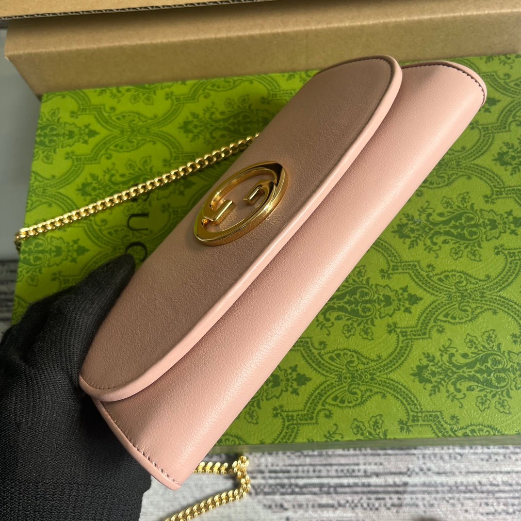 {Style No: JJPUBUAF} BLONDIE SHOULDER BAG 21 IN LIGHT PINK CALFSKIN GOLD HARDWARE - Image 6