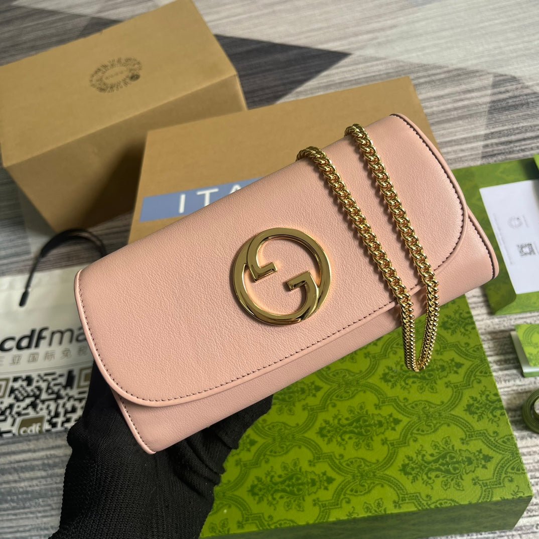 {Style No: JJPUBUAF} BLONDIE SHOULDER BAG 21 IN LIGHT PINK CALFSKIN GOLD HARDWARE - Image 2