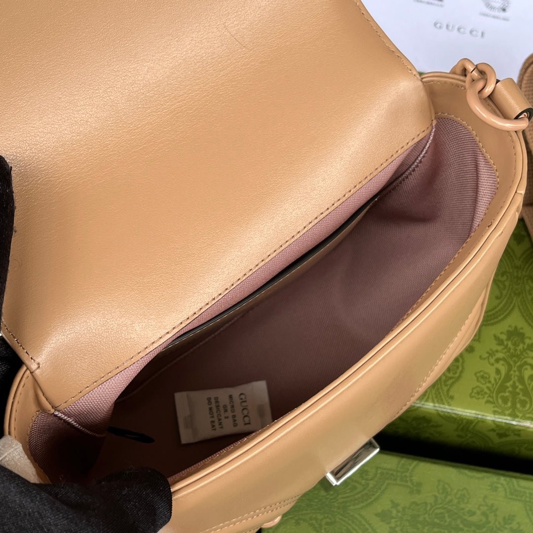 {Style No: I3HM59QP} MARMONT QUILTED SHOULDER BAG 18 IN CIDER BROWN CALFSKIN - Image 5