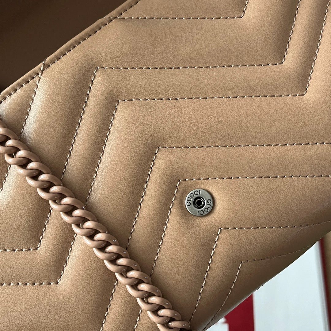 {Style No: O2KPNTS8} MARMONT QUILTED HANDBAG 20 IN BEIGE CALFSKIN - Image 6