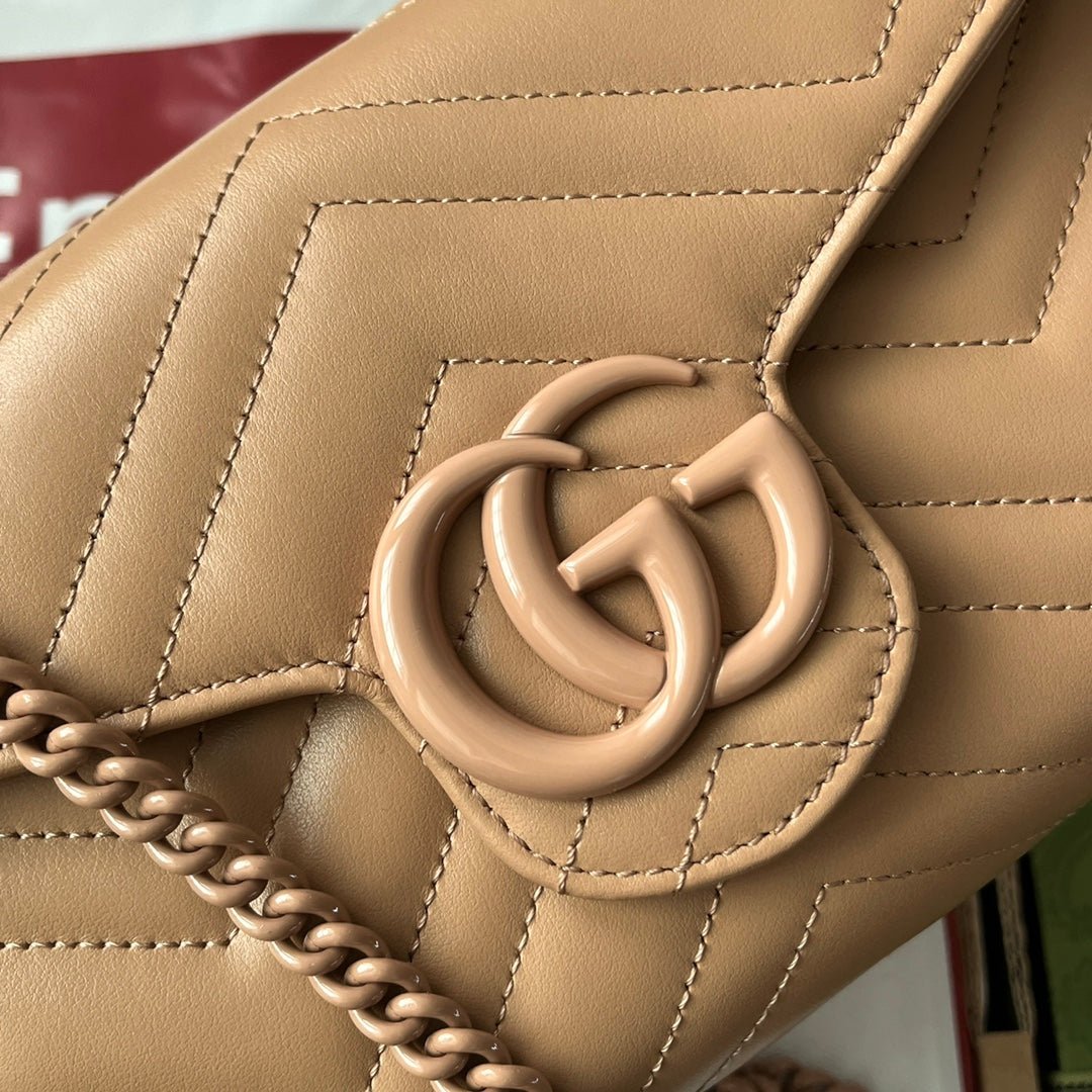 {Style No: O2KPNTS8} MARMONT QUILTED HANDBAG 20 IN BEIGE CALFSKIN - Image 8