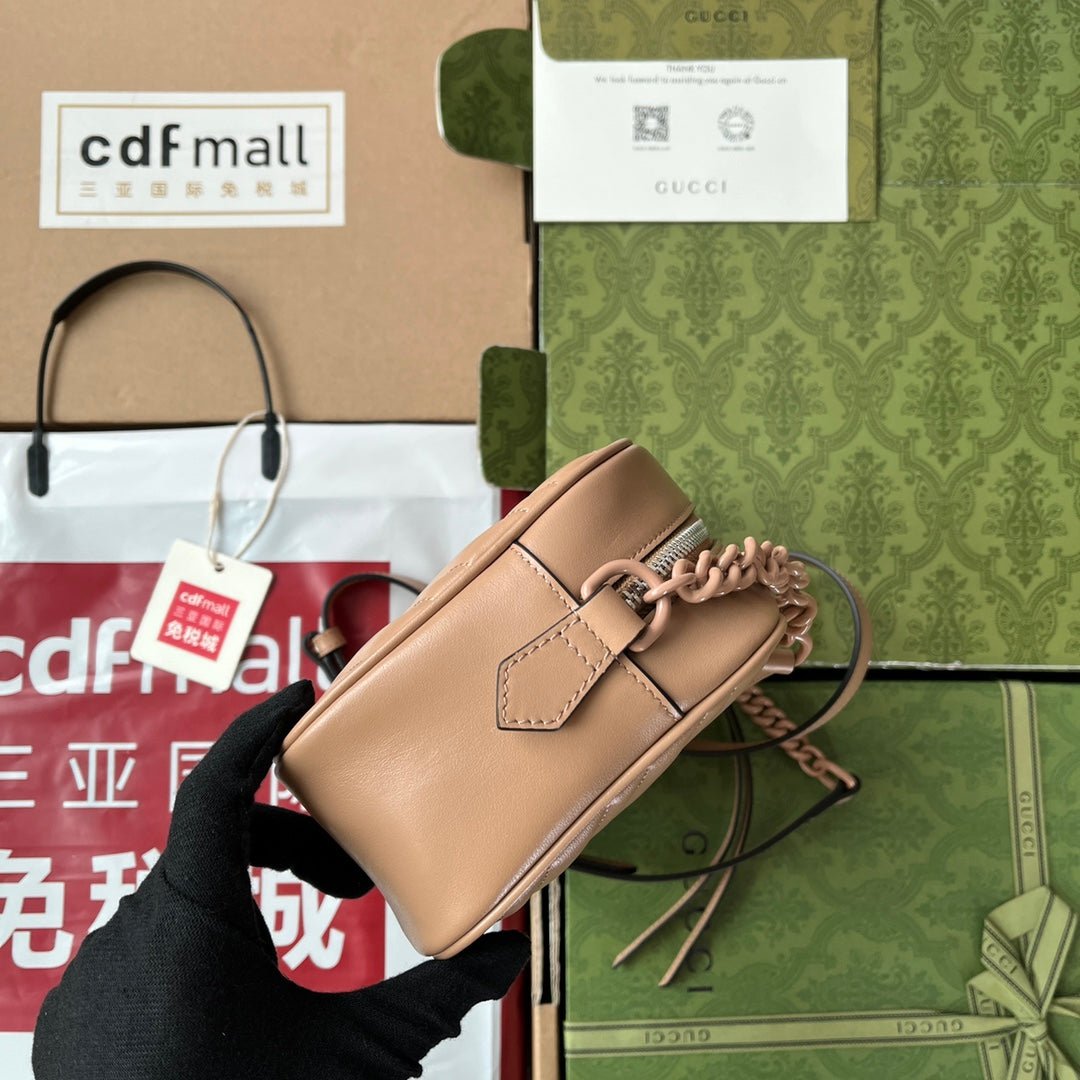 {Style No: LIUFD5TX} MARMONT SHOULDER BAG 24 IN BEIGE CALFSKIN - Image 4