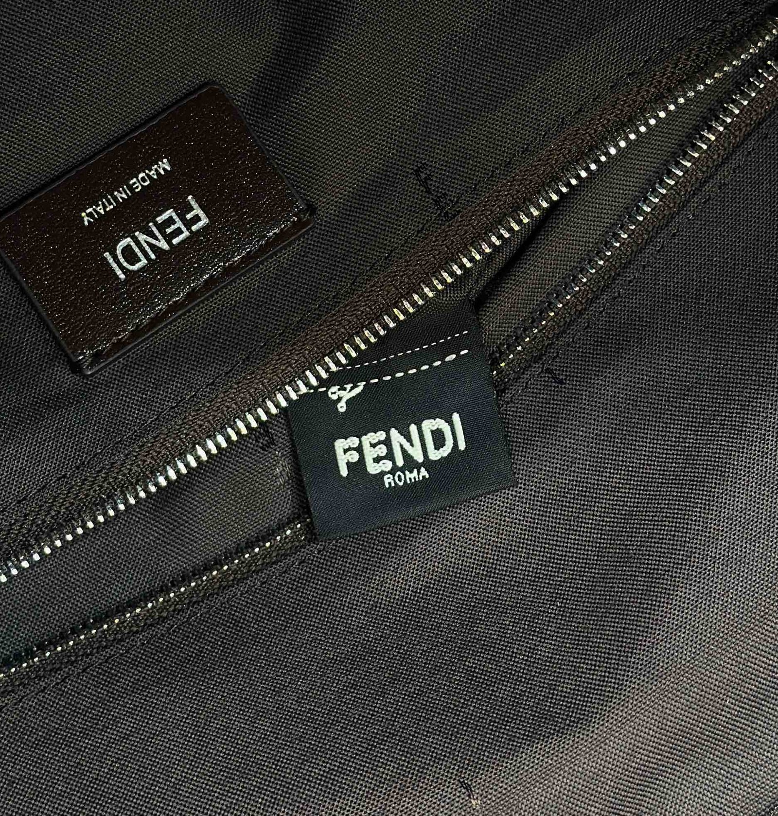 {Style No: N78F42WI} FENDI STRIKE 41 MEDIUM FF MOCHA BROWN JACQUARD FABRIC BACKPACK - Image 5