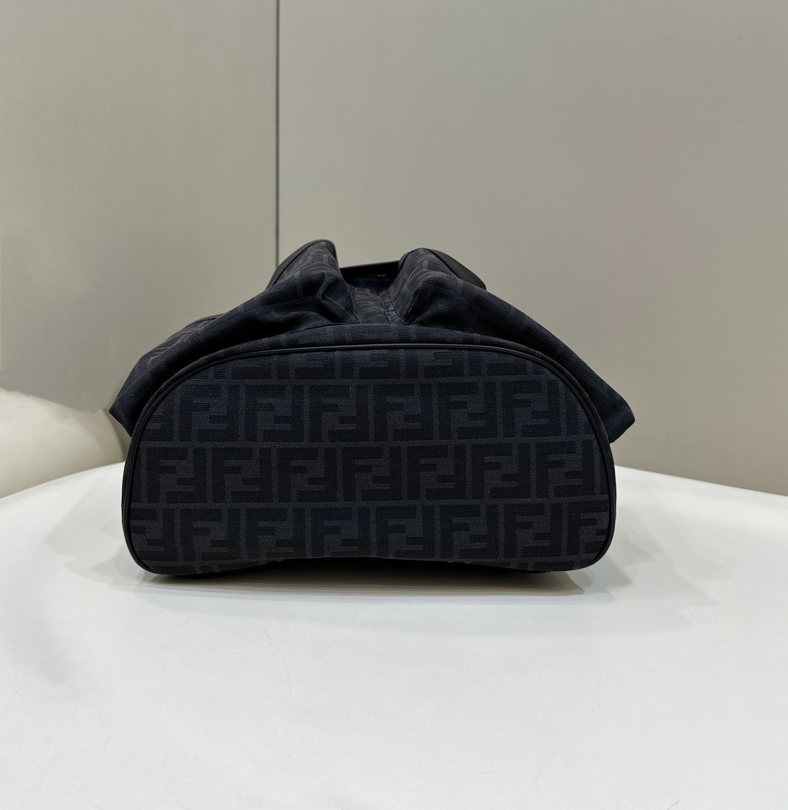 {Style No: 5AEQZRGS} FENDI STRIKE 41 MEDIUM FF BLACK JACQUARD FABRIC BACKPACK - Image 8