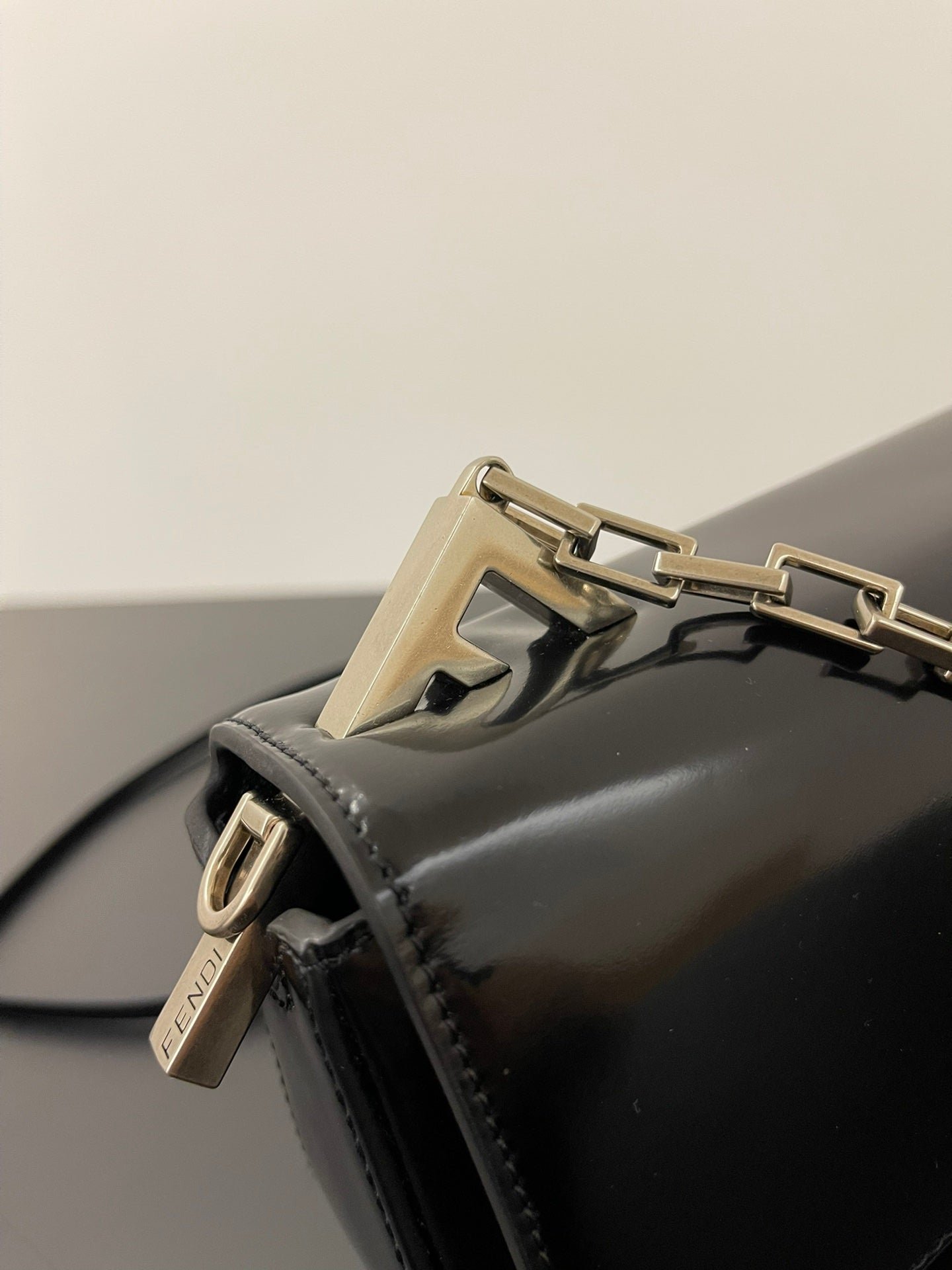 {Style No: 5GOV267P} FENDI MINI FIRST SIGHT 23 BAG IN BLACK CALFSKIN WITH SILVER HARDWARE - Image 8
