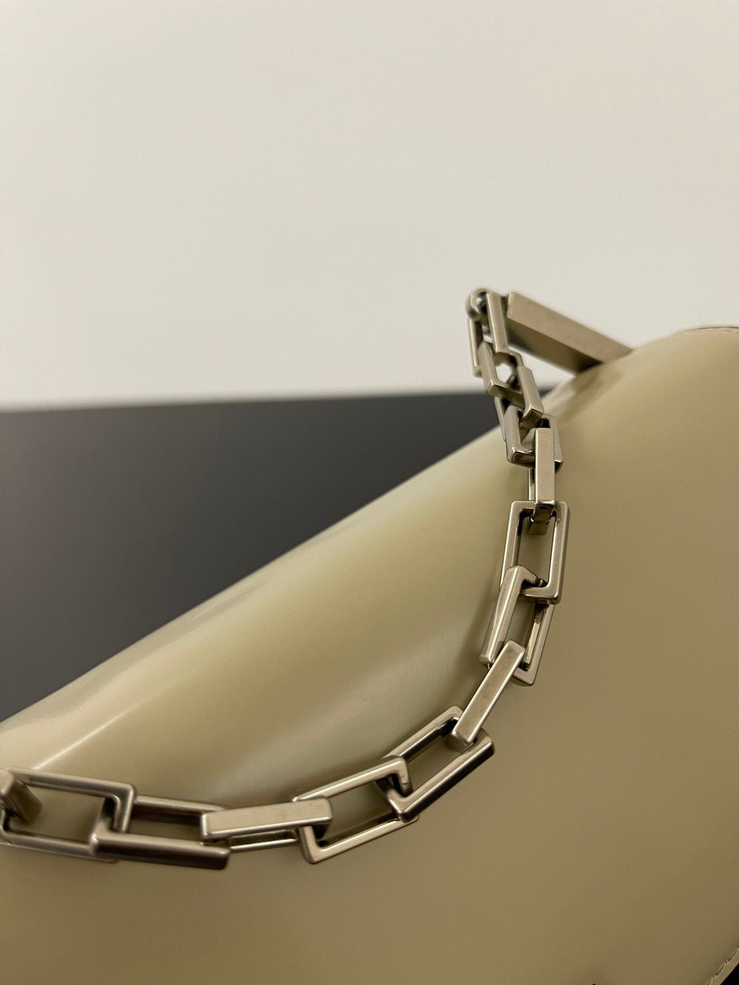 {Style No: HESOQL6W} FENDI MINI FIRST SIGHT 23 BAG IN ECRU BROWN CALFSKIN WITH SILVER HARDWARE - Image 4