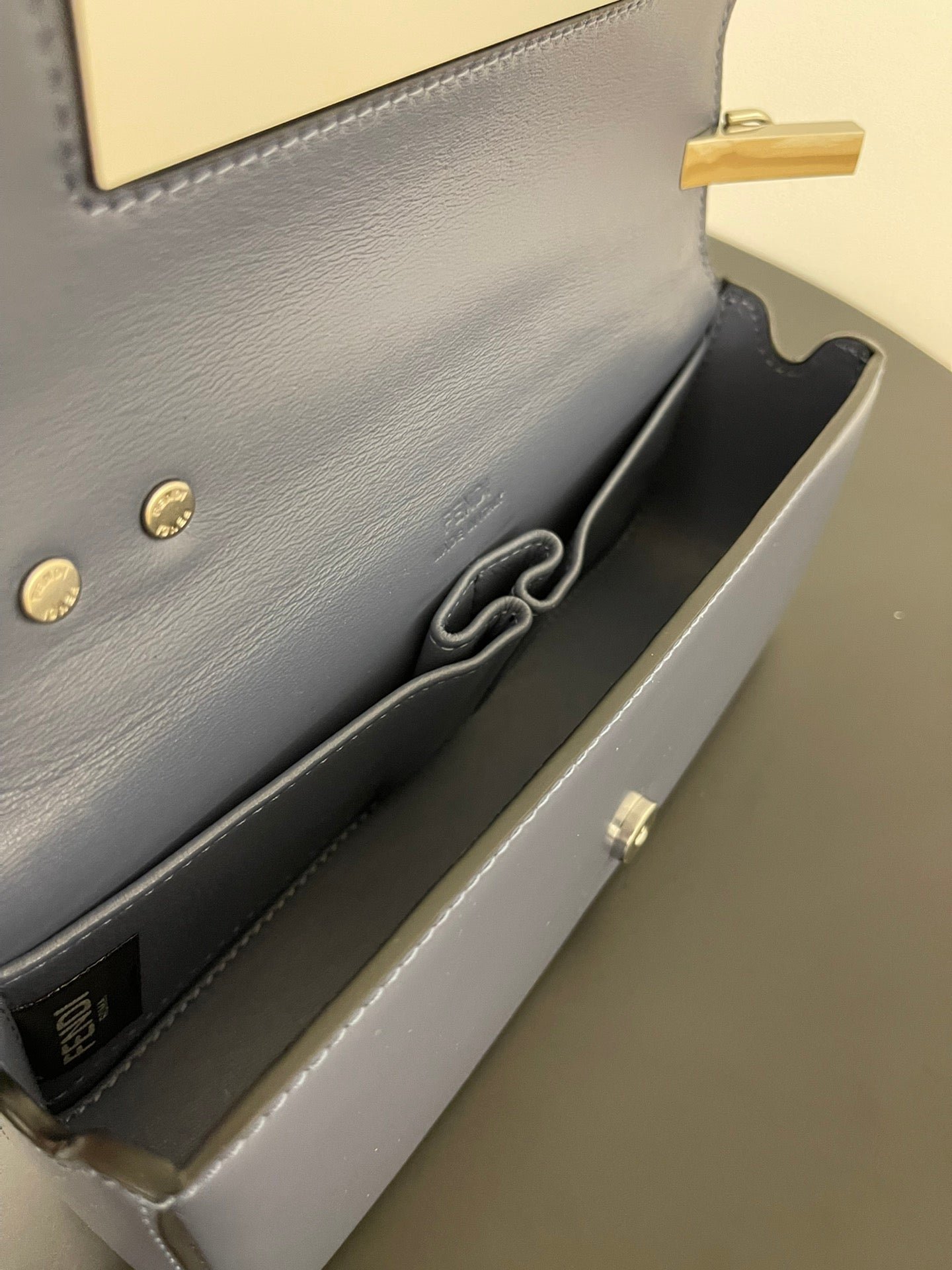 {Style No: IKIS9IUJ} FENDI MINI FIRST SIGHT 23 BAG IN INDIGO BLUE CALFSKIN WITH SILVER HARDWARE - Image 5