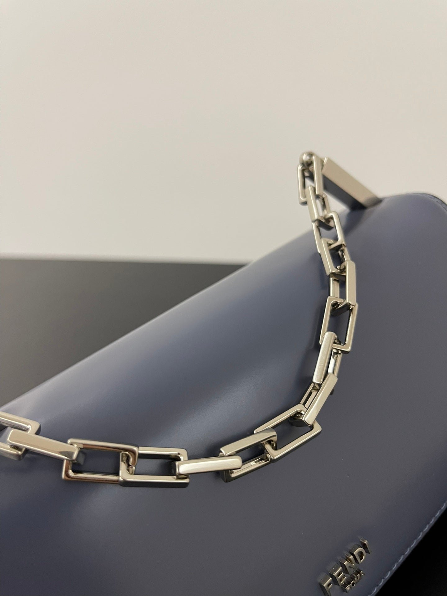 {Style No: IKIS9IUJ} FENDI MINI FIRST SIGHT 23 BAG IN INDIGO BLUE CALFSKIN WITH SILVER HARDWARE - Image 8