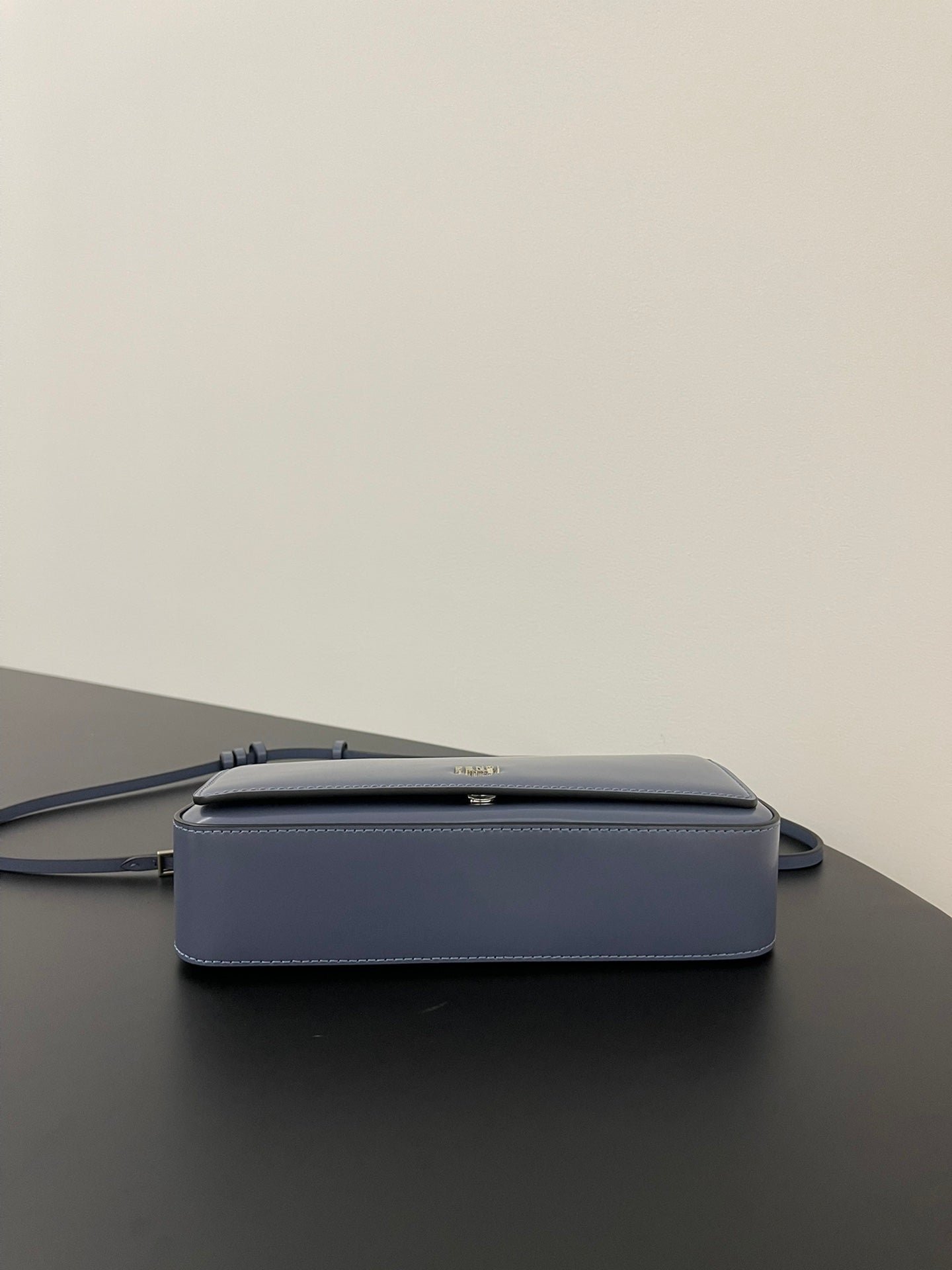 {Style No: IKIS9IUJ} FENDI MINI FIRST SIGHT 23 BAG IN INDIGO BLUE CALFSKIN WITH SILVER HARDWARE - Image 7