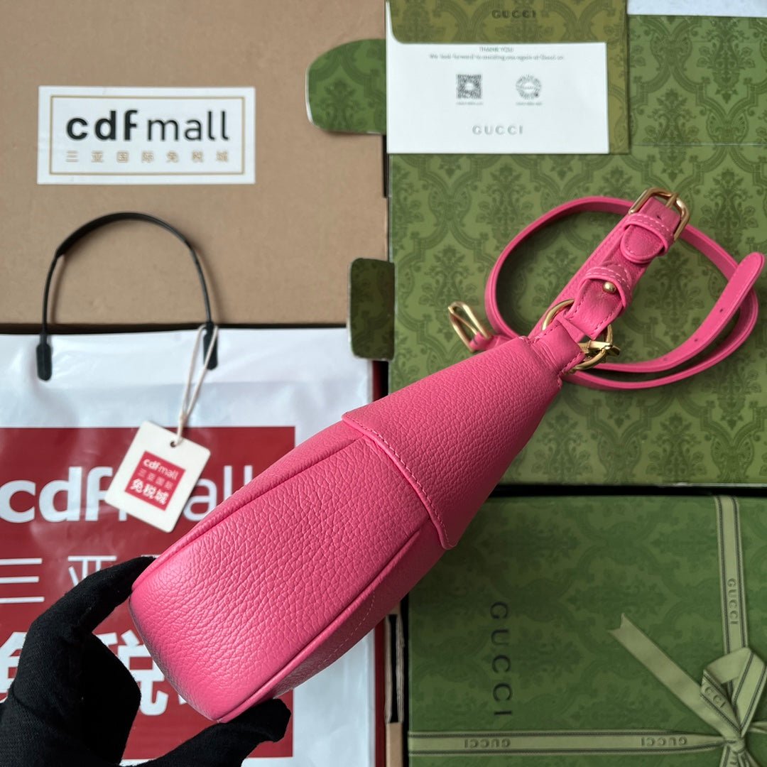 {Style No: ZVJL453W} SHOULDER BAG 25 IN BRIGHT PINK CALFSKIN GOLD HARDWARE - Image 5