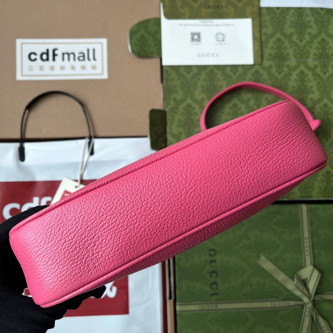 {Style No: ZVJL453W} SHOULDER BAG 25 IN BRIGHT PINK CALFSKIN GOLD HARDWARE - Image 6