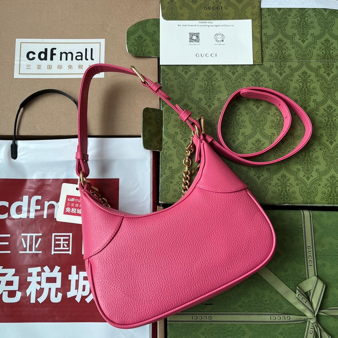 {Style No: ZVJL453W} SHOULDER BAG 25 IN BRIGHT PINK CALFSKIN GOLD HARDWARE - Image 8
