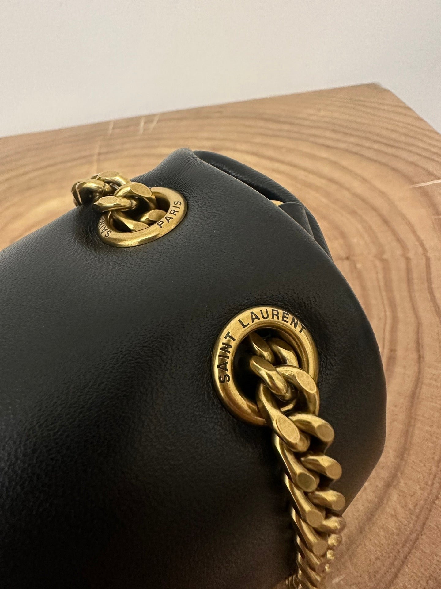 {Style No: 4LIUIBXR} CALYPSO 26 BLACK LAMBSKIN CHAIN BAG - Image 7