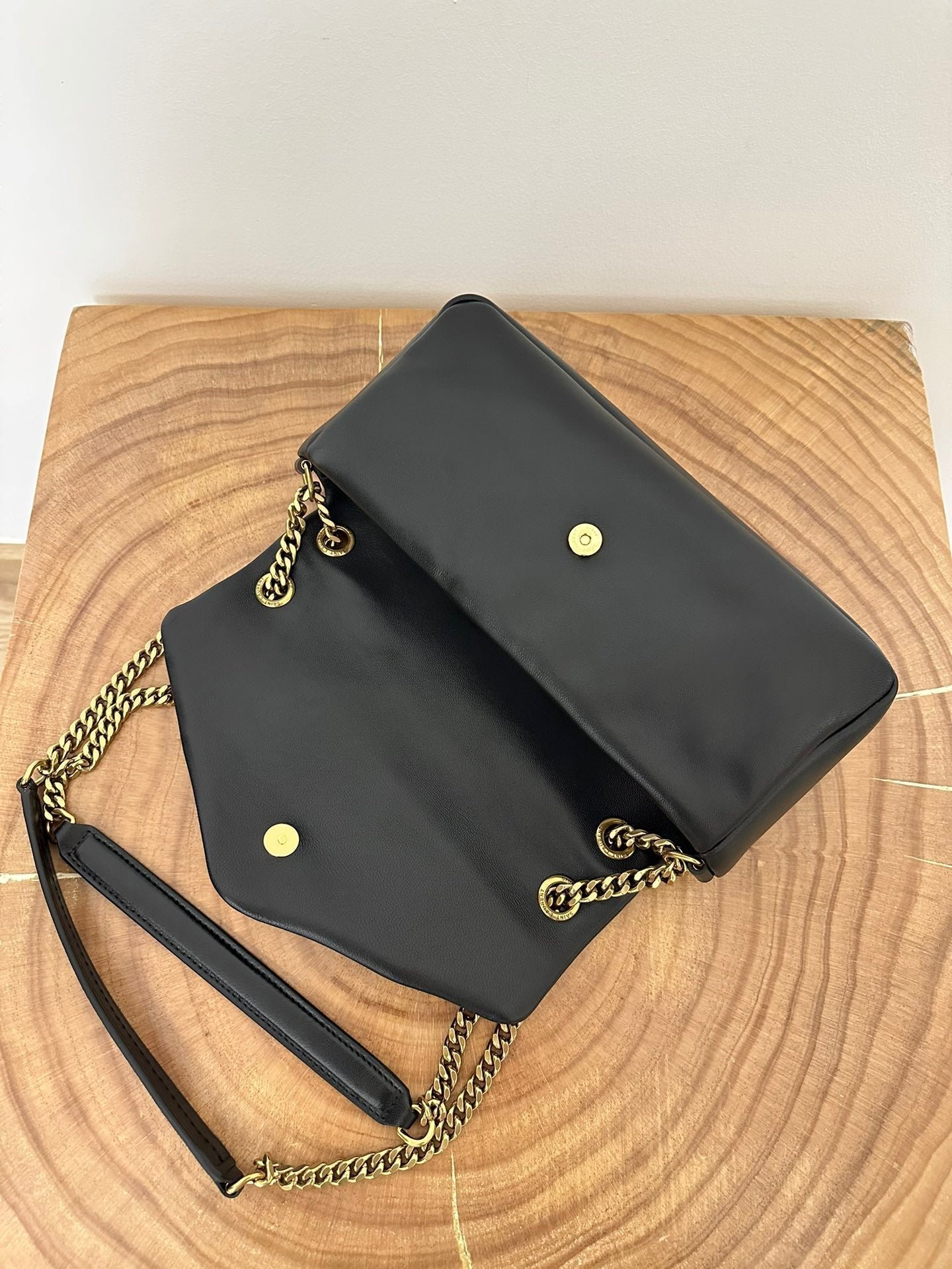 {Style No: 4LIUIBXR} CALYPSO 26 BLACK LAMBSKIN CHAIN BAG - Image 5