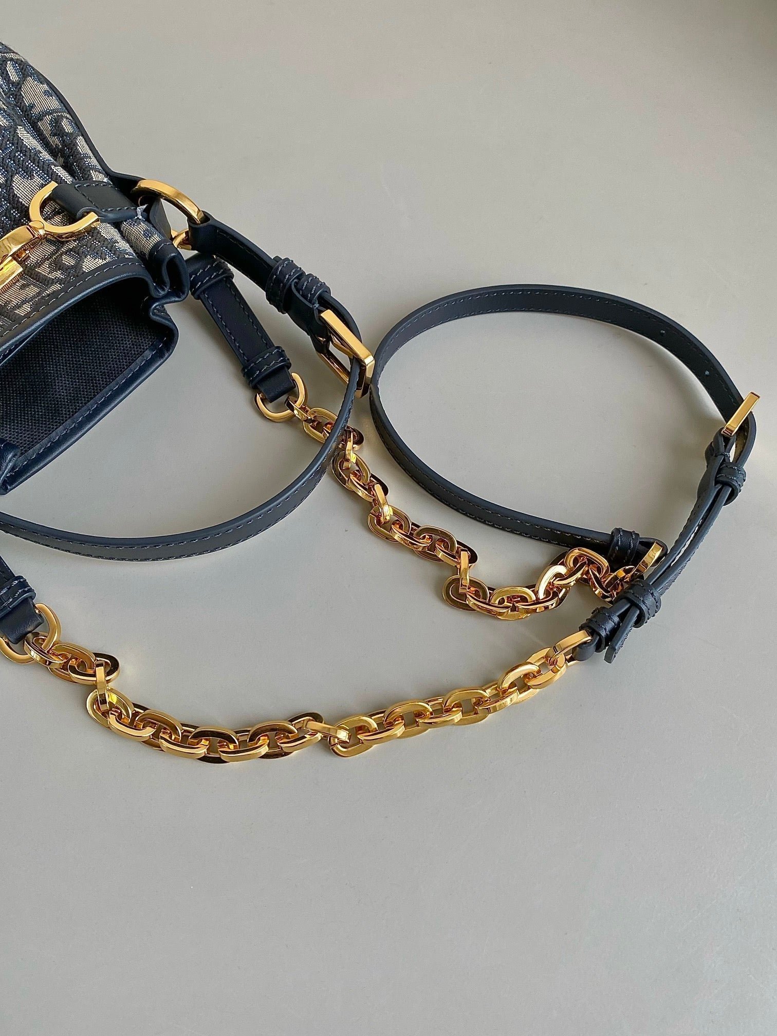 {Style No: SCX6OFEY} SMALL C’EST 18 IN BLUE CD-EMBOSSED OBLIQUE JACQUARD - Image 9