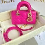 {Style No: YHCTY11D} MINI D-JOY BAG 17 IN HOT PINK LAMBSKIN