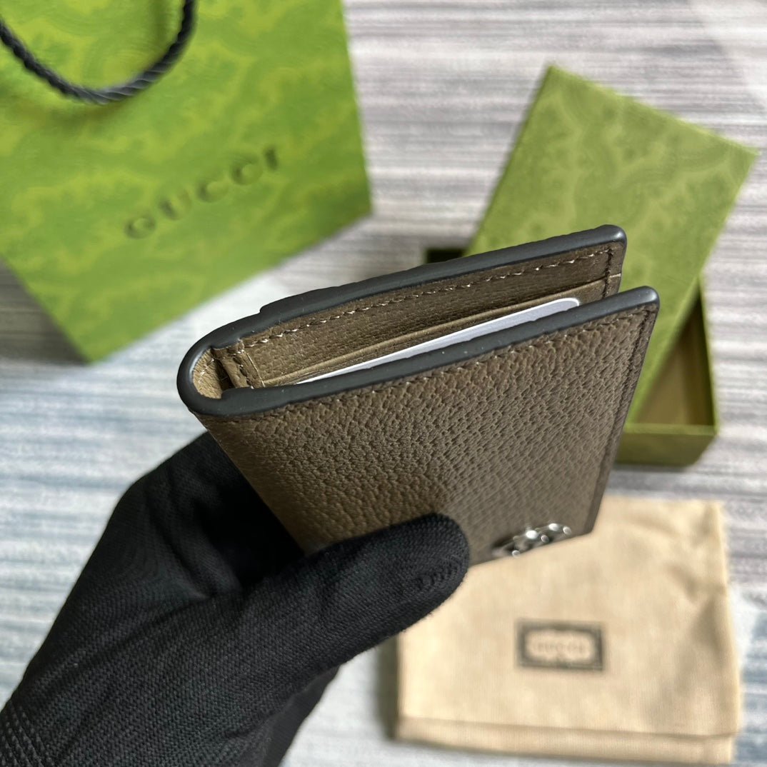 {Style No: N1QMJ3BJ} GG MARMONT 12 LONG WALLET IN MOCHA BROWN CALFSKIN - Image 6