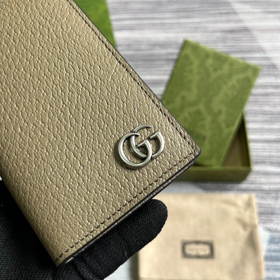 {Style No: N1QMJ3BJ} GG MARMONT 12 LONG WALLET IN MOCHA BROWN CALFSKIN - Image 4